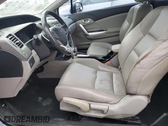 2012 Honda Civic Cpe EX-L with VIN 2HGFG3B9XCH518282, listed as a Copart auction lot 52096665 with 140,021 mi miles and Salvage Title. Bid and sale history available at carsss.com. Image 7.