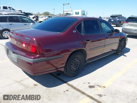 2004 Chevrolet Impala with VIN 2G1WF52E849185420, listed as a IAAI auction lot 41739605 with 182,887 mi miles and . Bid and sale history available at carsss.com. Image 4.
