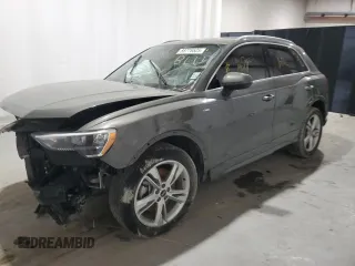 2022 Audi Q3 S line Premium z VIN WA1DECF33N1087247, wystawiony jako Copart lot #88776525 z przebiegiem Nie podano mil oraz Szkoda całkowita • Salvage title. Historia ofert i sprzedaży dostępna na DreamBid. Obrazek 1.