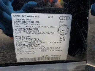 2019 Audi Q5 Prestige with VIN WA1FNAFY8K2134318, listed as a Copart auction lot 72041794 with 79,319 mi miles and Salvage Title. Bid and sale history available at carsss.com. Image 13.