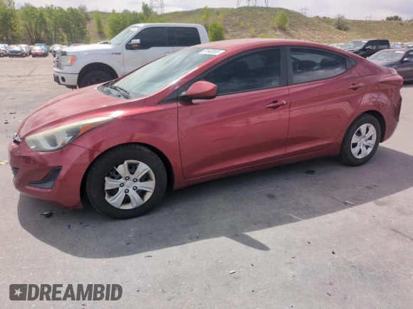 2016 Hyundai Elantra SE z VIN 5NPDH4AE2GH693131, wystawiony jako Copart lot #57640555 z przebiegiem 123 409 mil mil oraz Szkoda całkowita • Salvage title. Historia ofert i sprzedaży dostępna na DreamBid. Obrazek 1.