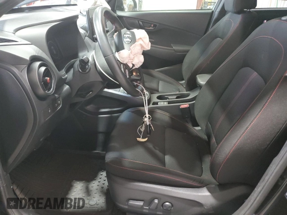 2022 Hyundai Kona N Line with VIN KM8K3CA35NU753190, listed as a Copart auction lot 62515424 with 51,110 mi miles and Salvage title. Bid and sale history available at DreamBid. Image 7.