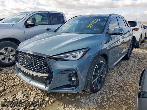 2023 Infiniti QX50 Sport z VIN 3PCAJ5FA6PF115972, wystawiony jako Copart lot #45992055 z przebiegiem 27 121 mil mil oraz Szkoda całkowita • Salvage title. Historia ofert i sprzedaży dostępna na DreamBid. Obrazek 1.