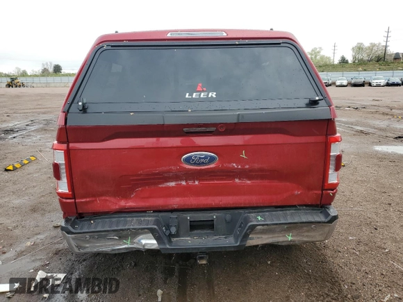 2021 Ford F-150 XL with VIN 1FTFW1ED7MFB28328, listed as a Copart auction lot 56223375 with 60,815 mi miles and Salvage title. Bid and sale history available at DreamBid. Image 6.