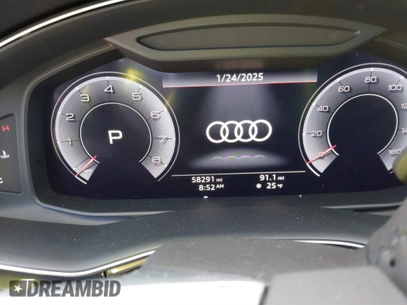 2020 Audi Q7 Premium with VIN WA1AJAF74LD009951, listed as a IAAI auction lot 41418433 with 58,291 mi miles. Bid and sale history available at carsss.com. Image 7.