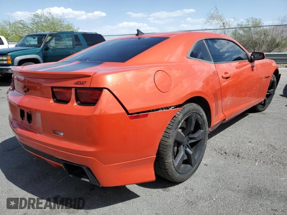 2010 Chevrolet Camaro 2SS with VIN 2G1FT1EW0A9121096, listed as a Copart auction lot 56967335 with 107,740 mi miles and Salvage title. Bid and sale history available at DreamBid. Image 3.