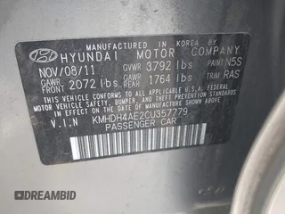 2012 Hyundai Elantra Limited with VIN KMHDH4AE2CU357779, listed as a IAAI auction lot 42560594 with 118,794 mi miles and . Bid and sale history available at DreamBid. Image 9.