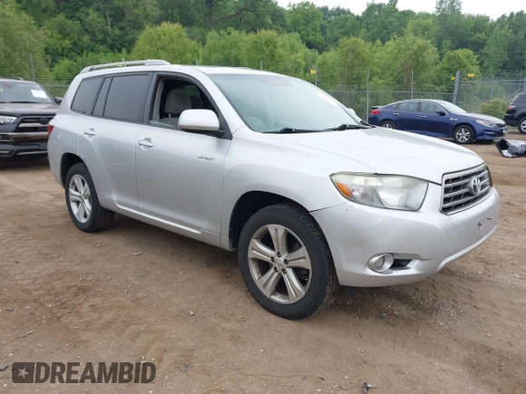 2008 Toyota Highlander Sport with VIN JTEES43AX82033014, listed as a IAAI auction lot 42517366 with 245,368 mi miles and . Bid and sale history available at DreamBid. Image 1.