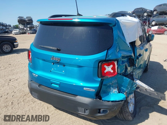 2020 Jeep Renegade Latitude with VIN ZACNJAB10LPM09870, listed as a IAAI auction lot 42063390 with 59,201 mi miles. Bid and sale history available at carsss.com. Image 21.