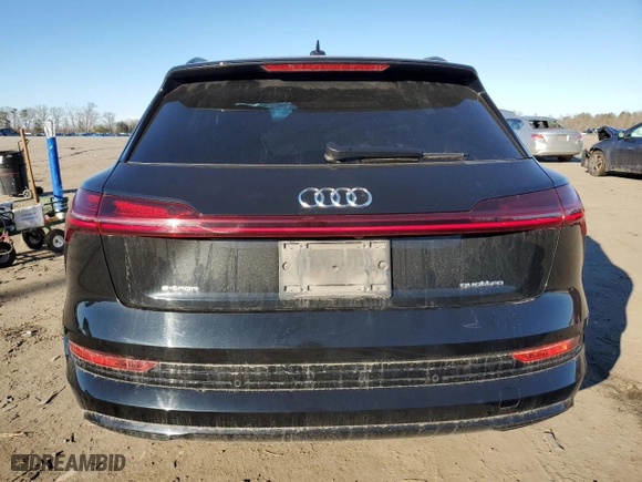 2022 Audi e-tron Premium with VIN WA1AAAGE3NB030477, listed as a Copart auction lot 45118825 with 59,393 mi miles and Salvage Title. Bid and sale history available at carsss.com. Image 6.
