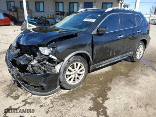 2018 Nissan Rogue SV with VIN 5N1AT2MT1JC819459, listed as a Copart auction lot 49686195 with 98,954 mi miles and Salvage Title. Bid and sale history available at carsss.com. Image 1.