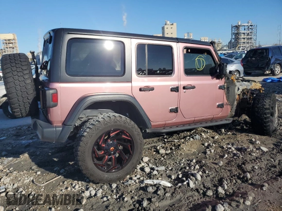 2021 Jeep Wrangler Unlimited Rubicon with VIN 1C4HJXFN5MW513999, listed as a Copart auction lot 46150685 with Not Provided miles and Salvage Title. Bid and sale history available at DreamBid. Image 3.