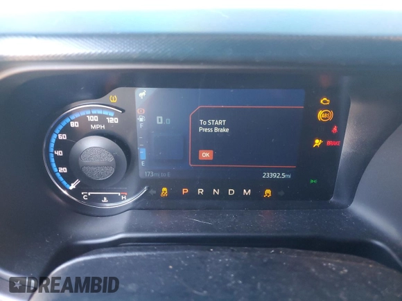 2023 Ford Bronco with VIN 1FMDE5BHXPLA82939, listed as a Copart auction lot 81402454 with 23,392 mi miles and Salvage Title. Bid and sale history available at DreamBid. Image 9.