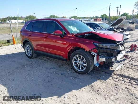 2023 Honda CR-V EX-L with VIN 2HKRS4H7XPH414555, listed as a IAAI auction lot 41782571 with 16,233 mi miles. Bid and sale history available at carsss.com. Image 1.