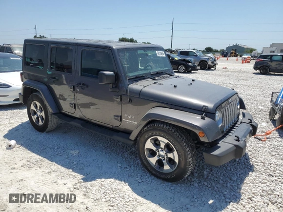 2018 Jeep Wrangler JK Unlimited Sahara with VIN 1C4HJWEG1JL919420, listed as a Copart auction lot 68130694 with 62,130 mi miles and Salvage Title. Bid and sale history available at carsss.com. Image 4.