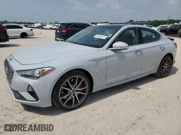 2019 Genesis G70 Advanced with VIN KMTG74LE9KU032645, listed as a Copart auction lot 61433474 with 60,440 mi miles and Salvage Title. Bid and sale history available at DreamBid. Image 1.