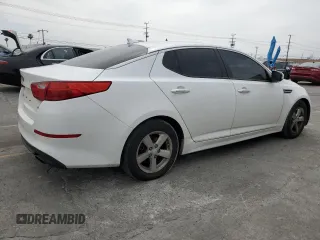2015 Kia Optima LX with VIN KNAGM4A70F5633967, listed as a Copart auction lot 58937725 with Not provided miles and Salvage title. Bid and sale history available at DreamBid. Image 3.