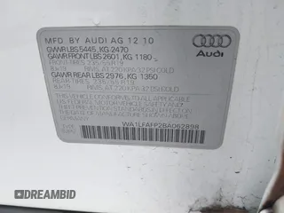 2011 Audi Q5 Premium Plus z VIN WA1LFAFP2BA062898, wystawiony jako IAAI lot #41205967 z przebiegiem 134 143 mil mil oraz . Historia ofert i sprzedaży dostępna na DreamBid. Obrazek 9.