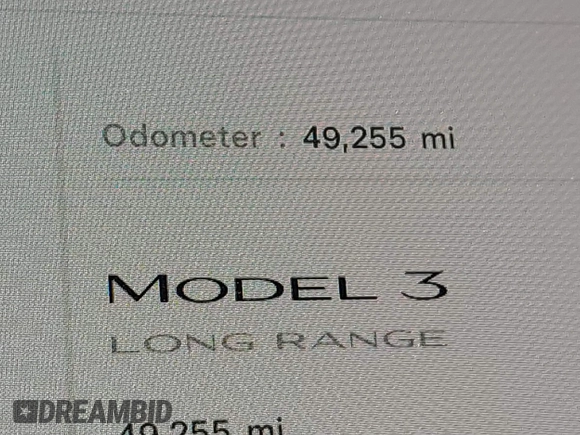 2018 Tesla Model 3 Long Range Battery with VIN 5YJ3E1EA6JF052659, listed as a IAAI auction lot 42093903 with 49,255 mi miles and . Bid and sale history available at DreamBid. Image 16.