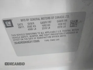 2012 Buick Regal с VIN 2G4GR5EK8C9113583, выставлен на аукционе IAAI как лот 40410508 с пробегом 124 351 миль миль и . История ставок и продаж доступна на DreamBid. Изображение 9.