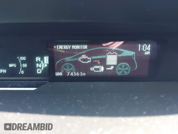2010 Toyota Prius II with VIN JTDKN3DU9A1016170, listed as a IAAI auction lot 41934229 with 74,363 mi miles. Bid and sale history available at carsss.com. Image 7.