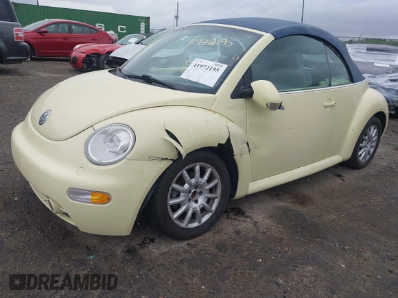 2005 Volkswagen Beetle GLS с VIN 3VWCM31Y55M312503, выставлен на аукционе IAAI как лот 41972195 с пробегом 59 671 миль миль и . История ставок и продаж доступна на DreamBid. Изображение 2.