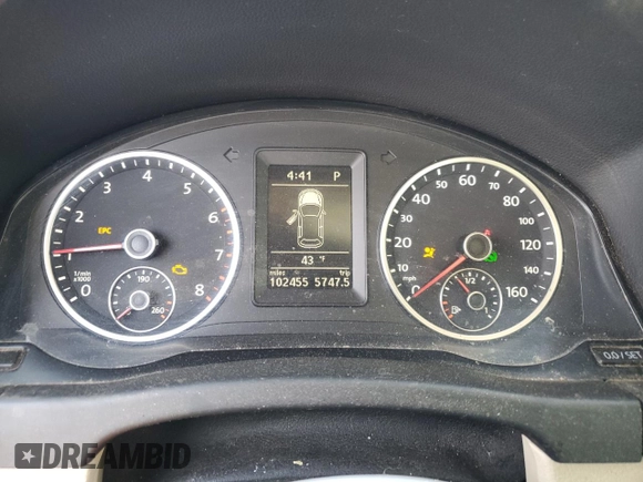 2012 Volkswagen Tiguan SE with VIN WVGAV7AX1CW530016, listed as a Copart auction lot 48551935 with 102,455 mi miles and Salvage Title. Bid and sale history available at DreamBid. Image 9.