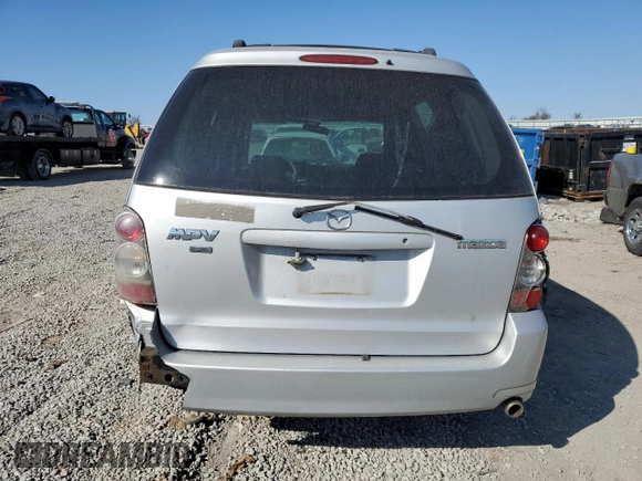 2006 Mazda MPV LX z VIN JM3LW28A660558360, wystawiony jako Copart lot #48599315 z przebiegiem 188 114 mil mil oraz Szkoda całkowita • Salvage title. Historia ofert i sprzedaży dostępna na DreamBid. Obrazek 6.