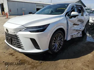 2024 Lexus RX with VIN 2T2BAMCA9RC060925, listed as a Copart auction lot 47474415 with 4,303 mi miles and Salvage Title. Bid and sale history available at carsss.com. Image 1.