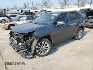 2019 Toyota RAV4 XLE Premium with VIN JTMA1RFV7KD026132, listed as a Copart auction lot 48594395 with 34,671 mi miles and Salvage Title. Bid and sale history available at carsss.com. Image 1.
