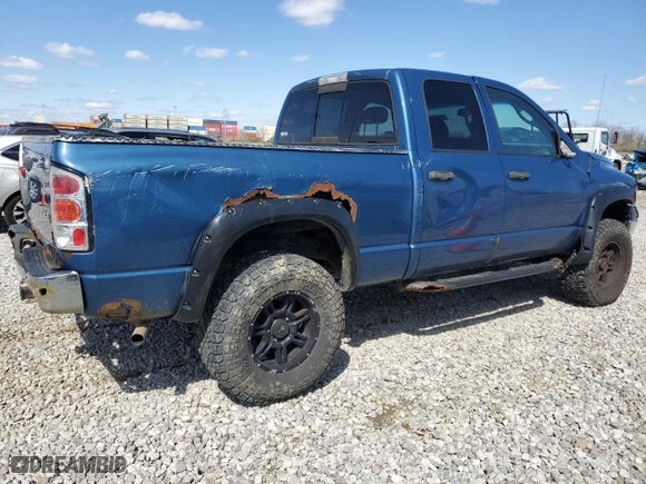 2005 Dodge Ram 1500 SLT with VIN 1D7HU18D05S292626, listed as a Copart auction lot 52157125 with 254,928 mi miles and Salvage Title. Bid and sale history available at carsss.com. Image 3.