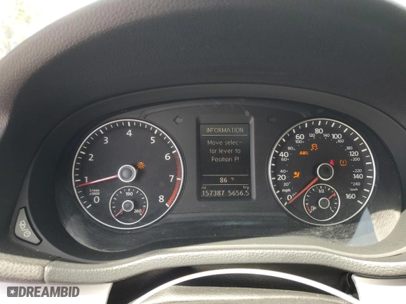 2013 Volkswagen Passat SE w/Sunroof with VIN 1VWBH7A38DC003586, listed as a Copart auction lot 52376465 with 157,387 mi miles and Salvage Title. Bid and sale history available at carsss.com. Image 9.