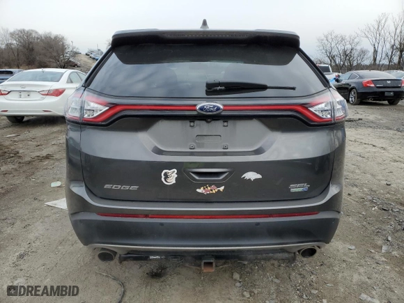 2017 Ford Edge SEL with VIN 2FMPK4J98HBC35264, listed as a Copart auction lot 45800055 with 46,378 mi miles and Salvage Title. Bid and sale history available at carsss.com. Image 6.