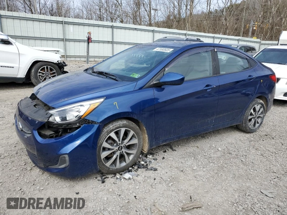 2017 Hyundai Accent SE with VIN KMHCT4AE6HU285003, listed as a Copart auction lot 47580605 with 77,168 mi miles and Salvage Title. Bid and sale history available at carsss.com. Image 1.