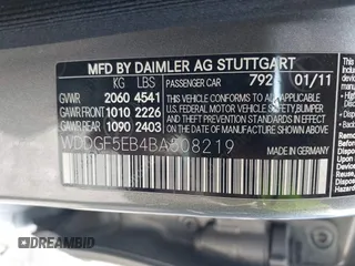 2011 Mercedes-Benz C-Class C 300 Sport with VIN WDDGF5EB4BA508219, listed as a IAAI auction lot 42090214 with 185,922 mi miles. Bid and sale history available at carsss.com. Image 9.