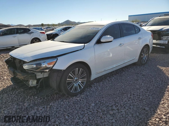 2014 Kia Cadenza Limited with VIN KNALN4D75E5146821, listed as a Copart auction lot 87970895 with 52,447 mi miles and Salvage Title. Bid and sale history available at carsss.com. Image 1.