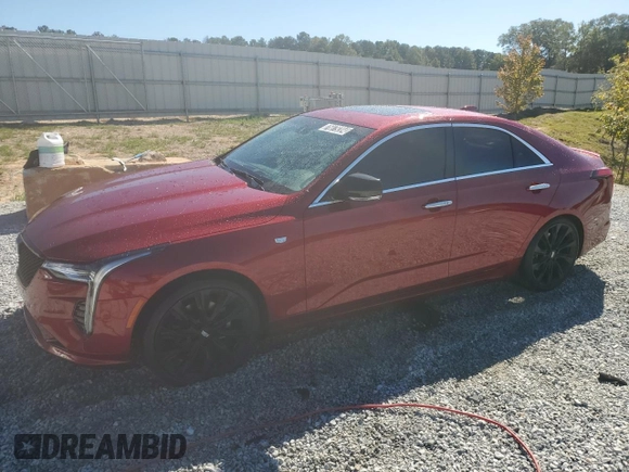 2024 Cadillac CT4 Premium Luxury z VIN 1G6DB5RK2R0100629, wystawiony jako Copart lot #76079204 z przebiegiem 23 279 mil mil oraz Czysty tytuł • Clean title. Historia ofert i sprzedaży dostępna na DreamBid. Obrazek 1.