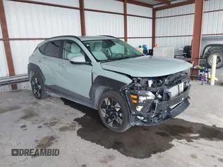 2024 Hyundai Kona SEL with VIN KM8HB3AB3RU171003, listed as a IAAI auction lot 42479893 with 21,379 mi miles and . Bid and sale history available at DreamBid. Image 1.