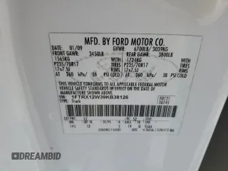 2009 Ford F-150 STX with VIN 1FTRX12W39KB38126, listed as a Copart auction lot 50437915 with 195,040 mi miles and Salvage title. Bid and sale history available at DreamBid. Image 14.