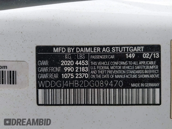 2013 Mercedes-Benz C 250 с VIN WDDGJ4HB2DG089470, выставлен на аукционе IAAI как лот 41925359 с пробегом 113 160 миль миль и . История ставок и продаж доступна на DreamBid. Изображение 9.
