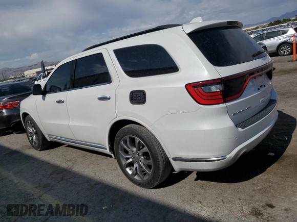 2017 Dodge Durango Citadel Anodized Platinum with VIN 1C4RDHEG9HC680684, listed as a Copart auction lot 62520415 with 122,843 mi miles and Salvage title. Bid and sale history available at DreamBid. Image 2.