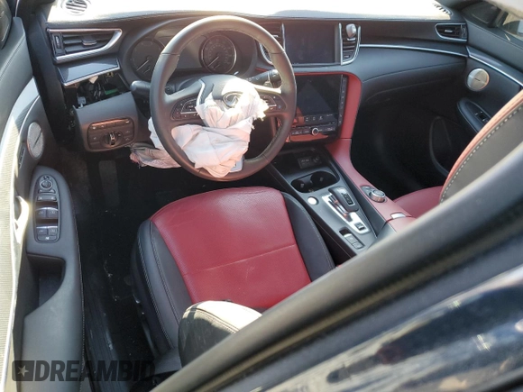 2024 Infiniti QX50 Sport with VIN 3PCAJ5FB7RF112414, listed as a Copart auction lot 42352175 with Not Provided miles and Salvage Title. Bid and sale history available at DreamBid. Image 8.