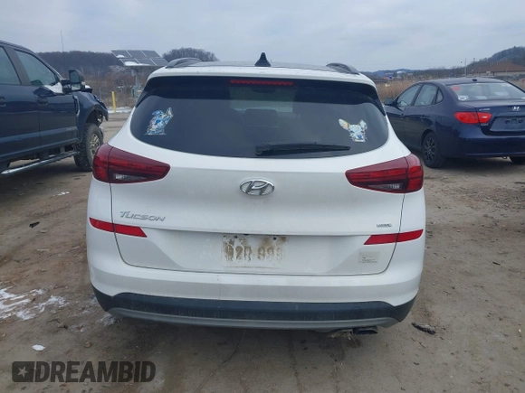2019 Hyundai Tucson Ultimate with VIN KM8J3CALXKU016834, listed as a IAAI auction lot 40970606 with 104,208 mi miles. Bid and sale history available at carsss.com. Image 16.