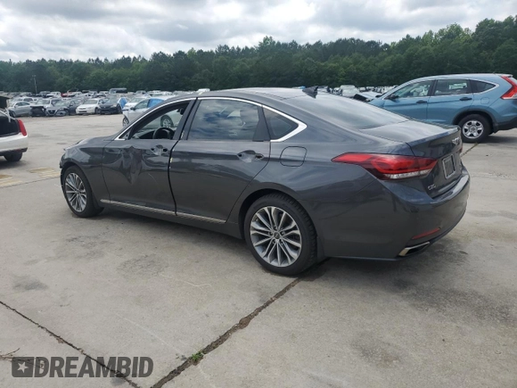2017 Genesis G80 3.8L with VIN KMHGN4JE5HU195871, listed as a Copart auction lot 55962605 with 120,346 mi miles and Salvage title. Bid and sale history available at DreamBid. Image 2.