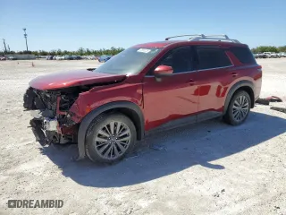 2022 Nissan Pathfinder SL with VIN 5N1DR3CB5NC201478, listed as a Copart auction lot 47955225 with 44,557 mi miles and Non Repairable. Bid and sale history available at carsss.com. Image 1.