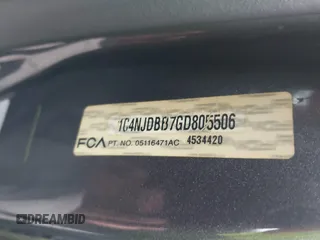 2016 Jeep Compass Sport с VIN 1C4NJDBB7GD805506, выставлен на аукционе IAAI как лот 41989647 с пробегом 160 291 миль миль и . История ставок и продаж доступна на DreamBid. Изображение 9.