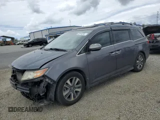 2015 Honda Odyssey Touring Elite with VIN 5FNRL5H95FB058873, listed as a Copart auction lot 53744295 with 139,856 mi miles and Salvage title. Bid and sale history available at DreamBid. Image 1.