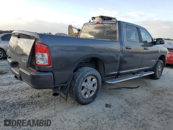 2022 Ram 2500 Big Horn with VIN 3C6UR5DL8NG422309, listed as a Copart auction lot 83674524 with 19,369 mi miles and Salvage Title. Bid and sale history available at carsss.com. Image 3.
