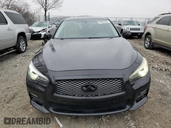 2014 Infiniti Q50 Premium with VIN JN1BV7AP1EM674093, listed as a Copart auction lot 45062485 with 116,228 mi miles and Salvage Title. Bid and sale history available at carsss.com. Image 5.