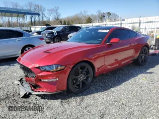 2020 Ford Mustang EcoBoost with VIN 1FA6P8TH6L5157650, listed as a Copart auction lot 49397575 with 21,843 mi miles and Salvage Title. Bid and sale history available at carsss.com. Image 1.